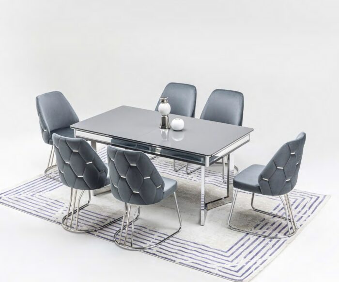 Carmen Dining Set Silver - Image 1