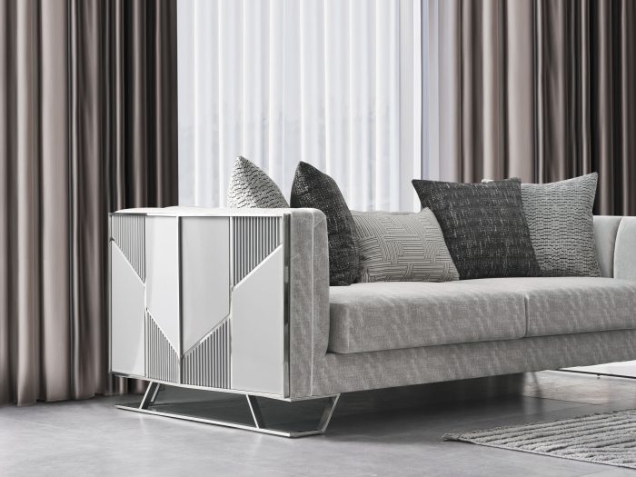 Palmera Sofa Set Gold/Silver - Image 8