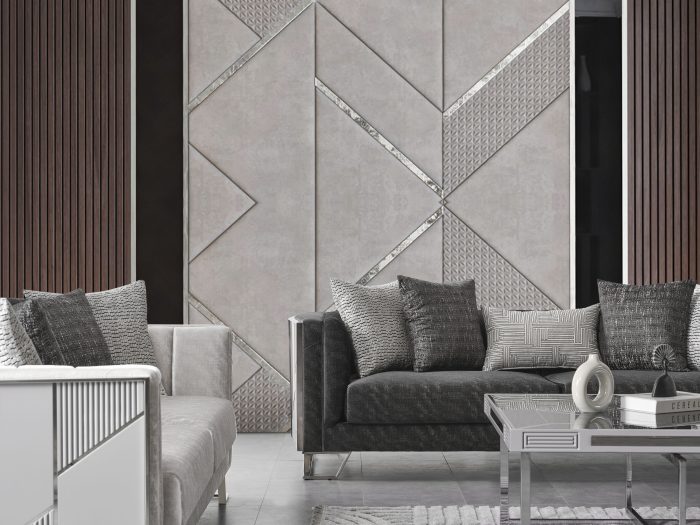 Palmera Sofa Set Gold/Silver - Image 9