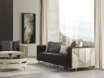 Palmera Gold Sofa Set 3+3+1 - Image 3