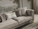 Lotus Gold Sofa Set 3+3+1 - Image 5