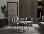 Lotus Silver Sofa Set - Image 4