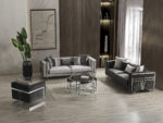 Lotus Silver Sofa Set