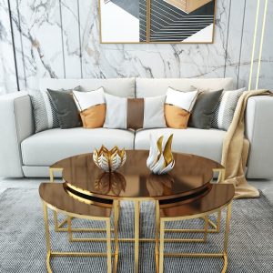 Gilded Harmony Coffee Table Set