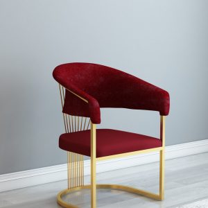 Crimson Luxe Armchair