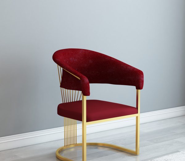 Crimson Luxe Armchair