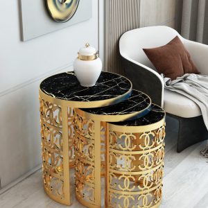Sculpted Elegance Coffee Table Set