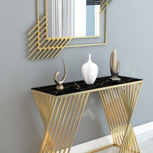 Geometric Allure Console Table