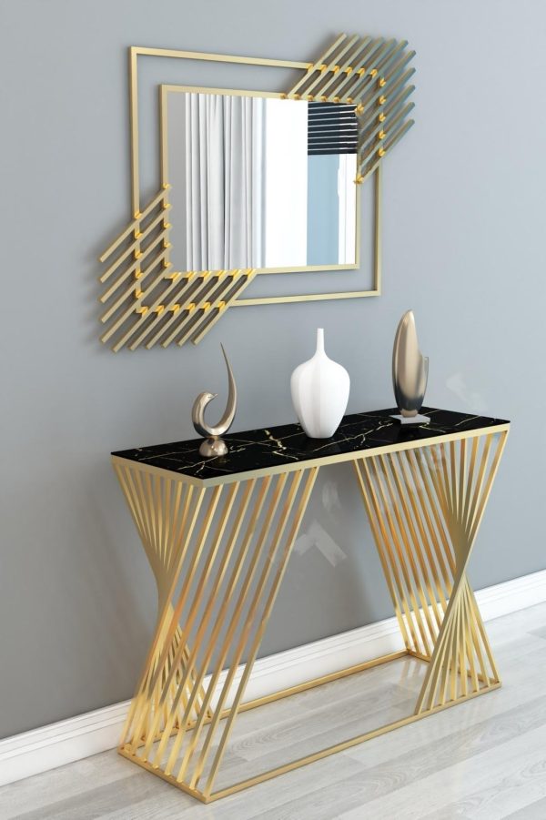 Geometric Allure Console Table