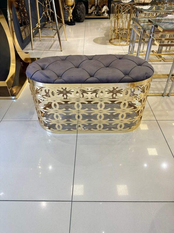 Metallic Ottoman