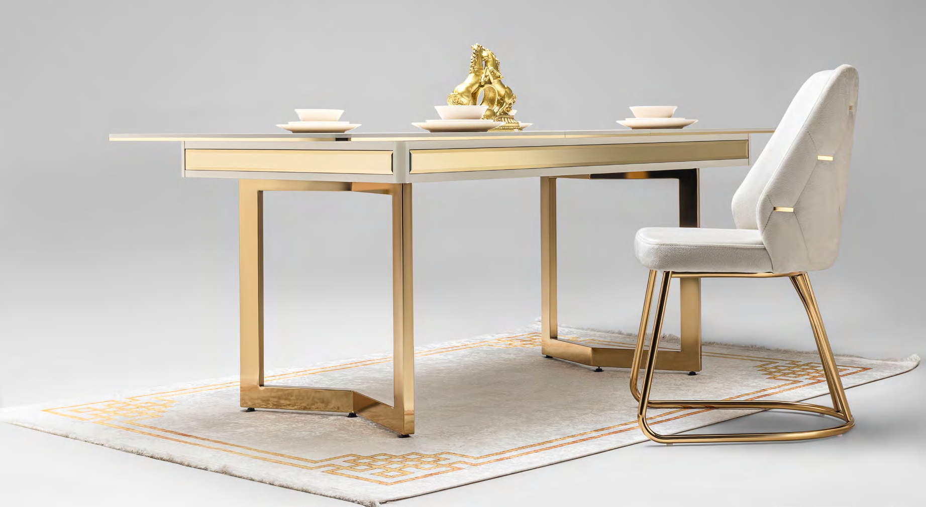 37 Carmen Gold Dining Chair - Image 1