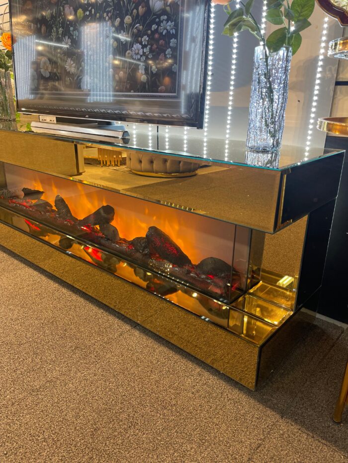 Glass Fireplace TV Stand - Image 2