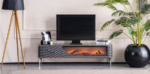 Luminous Wave Fireplace TV Stand