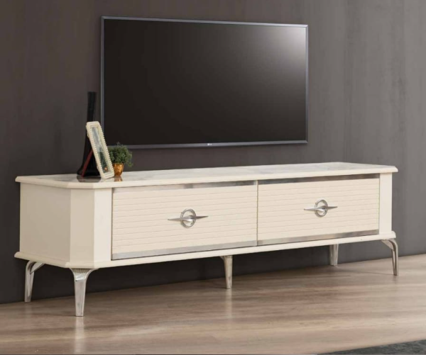 Elegance White Wood Console Table