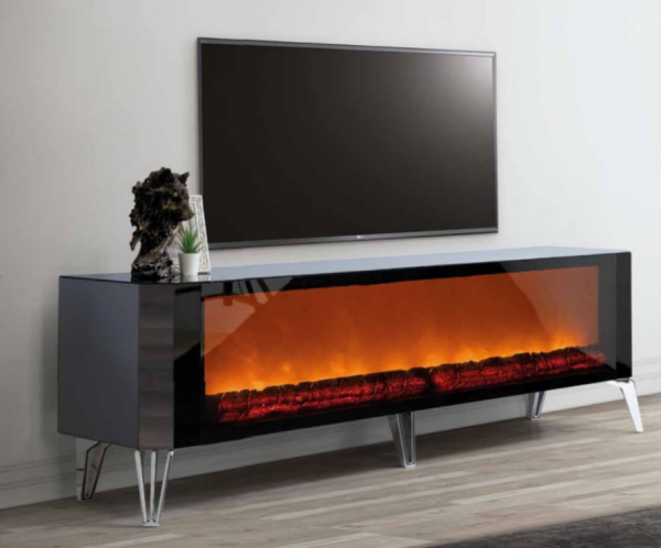 Ember Glow Fireplace TV Stand Table