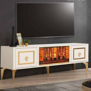Diamond Glow Fireplace TV Stand Table