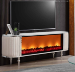 Rounded Fireplace TV Stand - Image 2