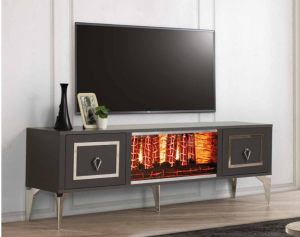 Diamond Glow Fireplace TV Stand Table - Image 2