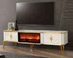 Luminous Glow Fireplace TV Stand Table - Image 3
