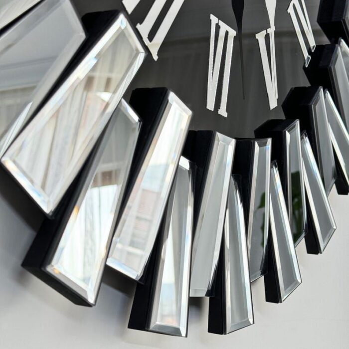Roman Numerals Mirrored Wall Clock - Image 3