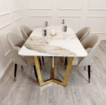 Lucien Gold Dining Table